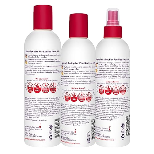 Miniatura 2 de Fairy Tales Champú repelente de romero de 12 onzas acondicionador de 8 onzas y spray acondicionador de 8 onzas