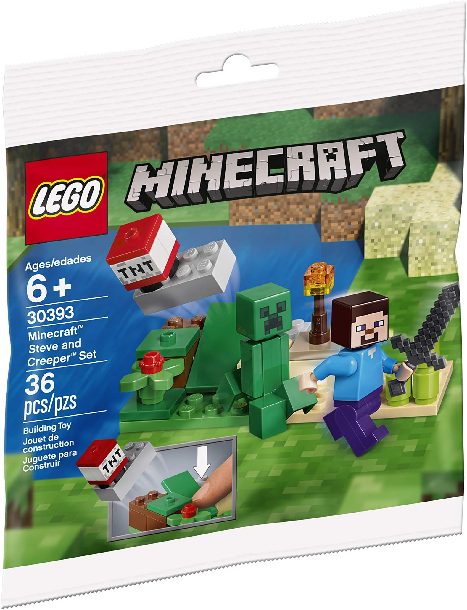 Minecraft Steve and Creeper Polybag Set 30393 (Bagged) Toy