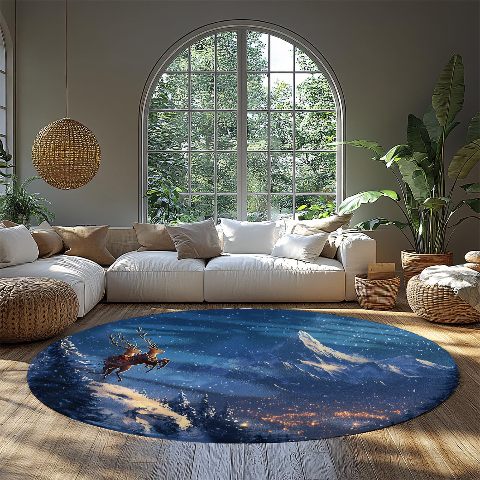 Tapis de salon Noël renne pour réchauffer vos soirées d'hiver