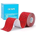 OK TAPE PRO Kinesiology Tape, 2inch x Long Roll 16ft Free Cut Tape, Elastic Athletic Tape Therapeutic Latex Free, Red+Black