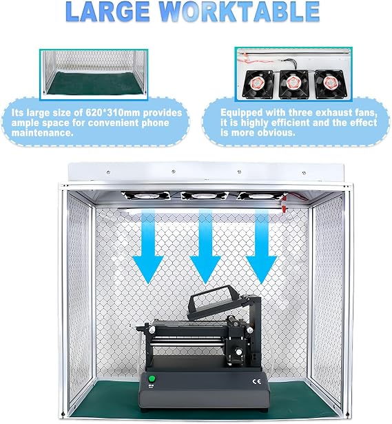 Laminar Flow Cabinet Vertical Laminar Flow Hood, Portable Laminar Flow Cabinet For Phone Repair, 24.4