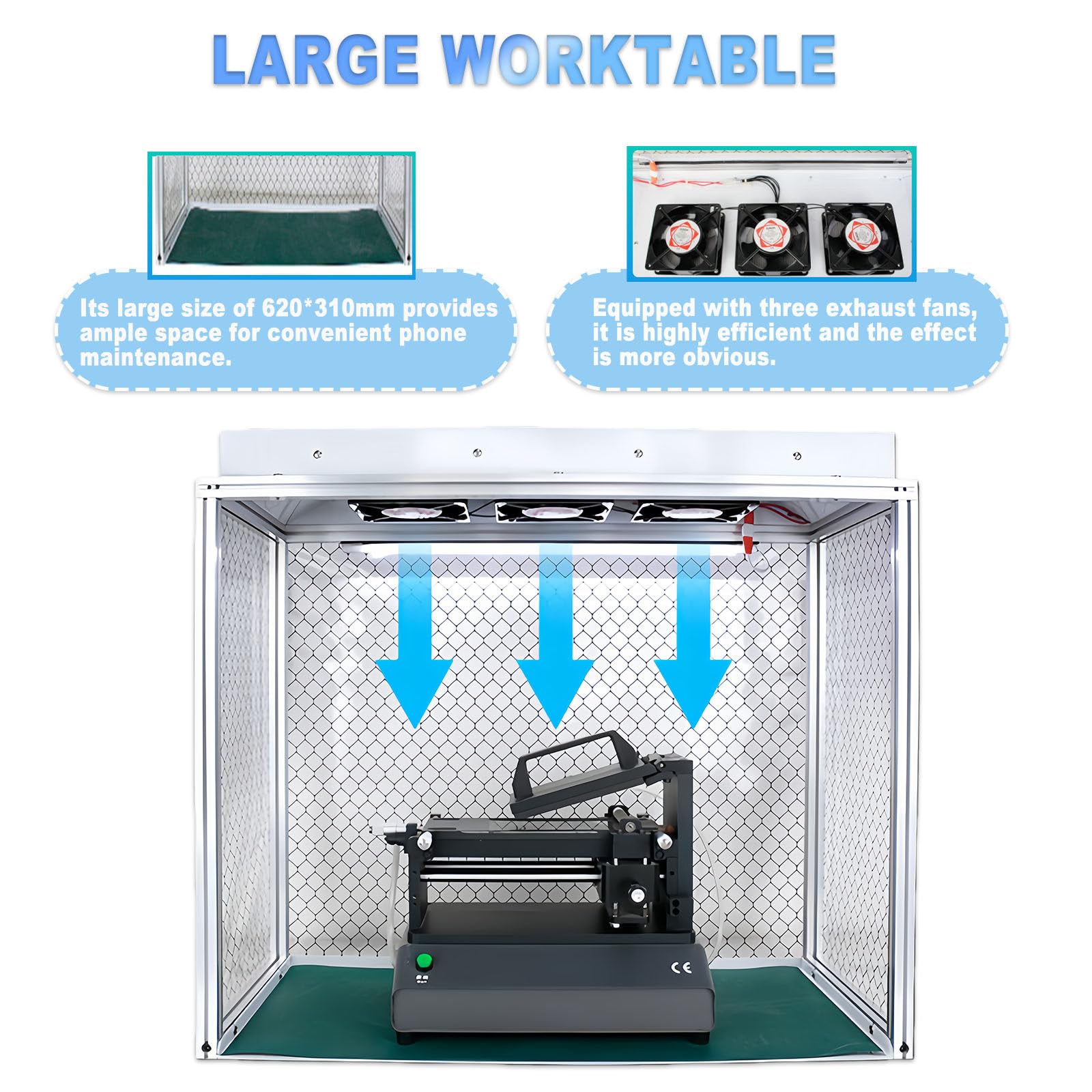 Laminar Flow Hood Fan Filter Unit Reinraum FFU Mit Hepa-Filter Reinheitsklasse 100 Für Die Telefonreparatur Im Labor 220V