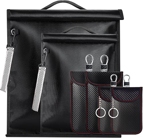 Miniatura 8 de Faraday - Bolsas para teléfonos, paquete de 2 cajas Faraday de bloqueo de señal, bloqueo de señal RFID, bolsa Faraday para teléfono, tabletas, datos