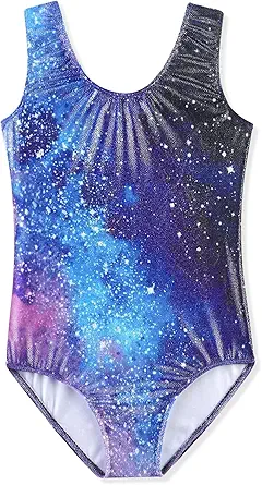 HOZIY Long Sleeve Leotards for Girls Gymnastics Kids Toddler Tumbling Outfits Floral Unicorn Galaxy Rainbow Stripe Pattern