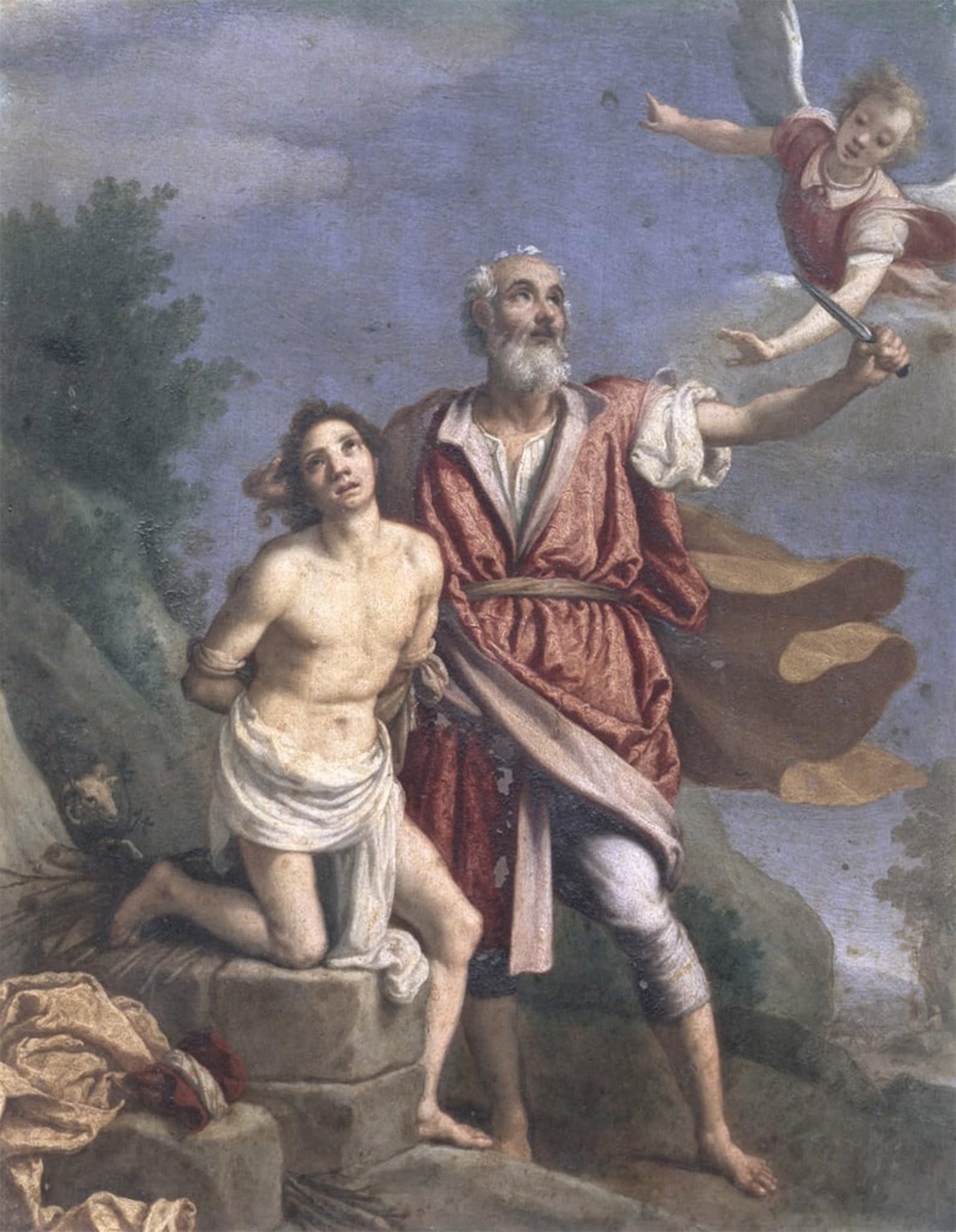 Artxlxxbn No Frame Famous Art Print Poster Vintage Wall Art The Sacrifice Of Isaac By Jacopo Chimenti Empoli Canvas Art Poster For Home Decor 60X90cm