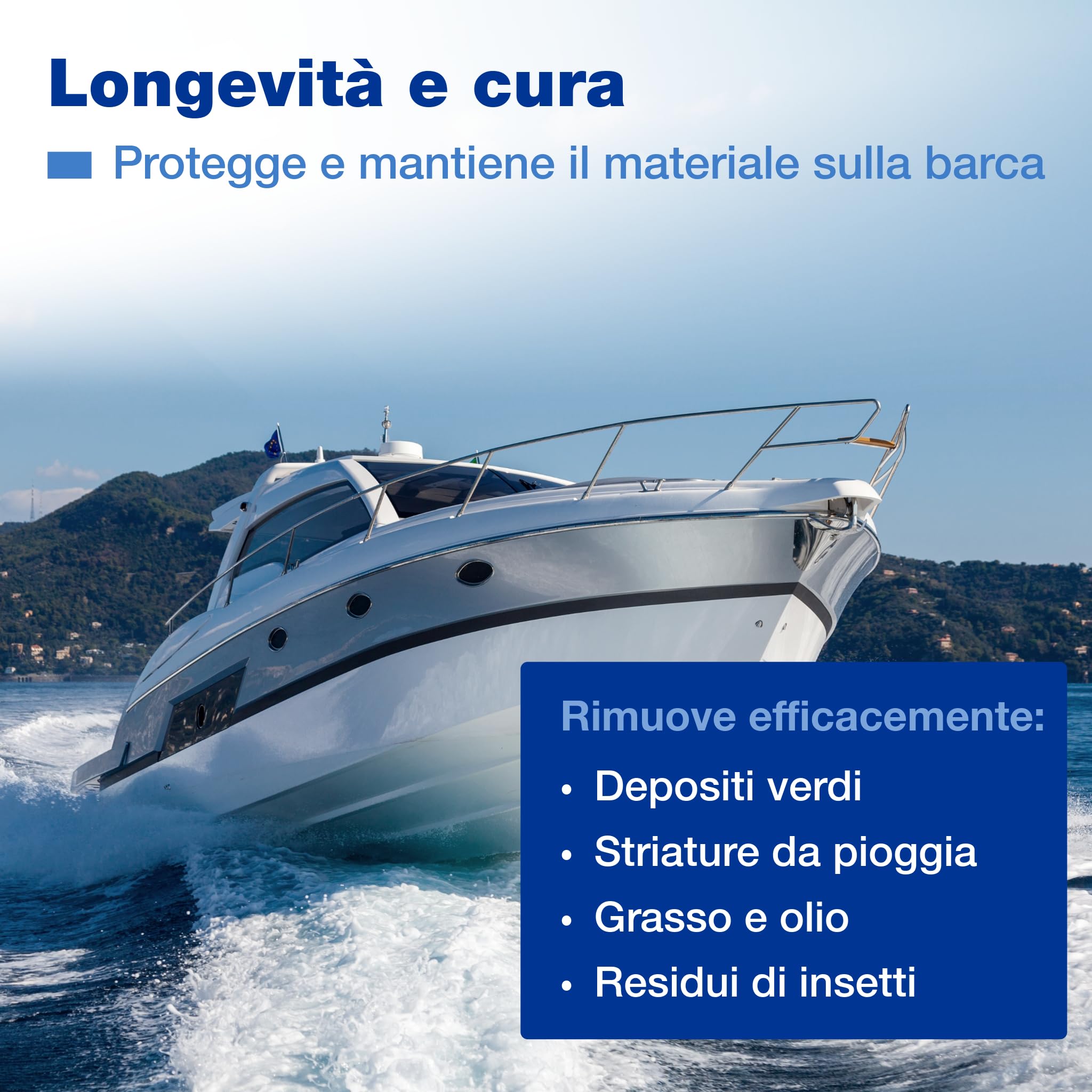 bio-chem - Detergente per imbarcazioni - Detergente per la Manutenzione dello Scafo di Barche, Yacht e Kayak - Soluzione per la Pulizia dei gommoni