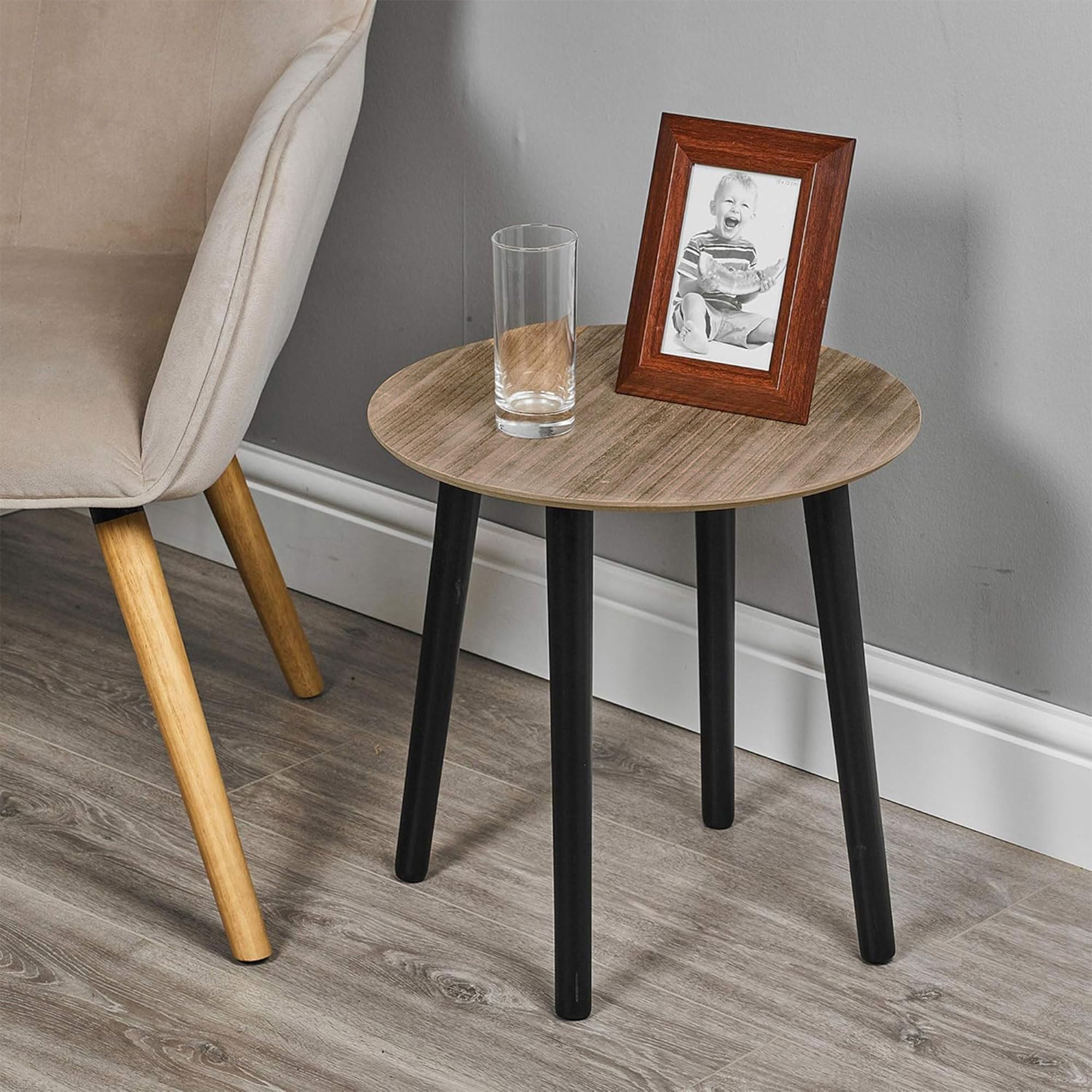 WELL HOME MOBILIARIO & DECORACIÓN Well Home Tavolino in MDF Colore Marrone 30cm, 30x30x30 cm