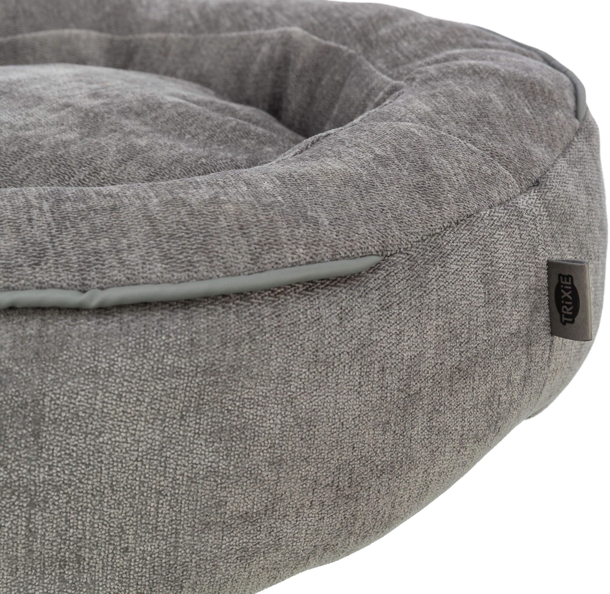 Trixie Vital Lennox 371322 - Cama para Perros (felpilla, Redonda, ortopédica, diámetro de 70 cm, con Espuma viscoelástica para Efecto Memoria), Color Gris
