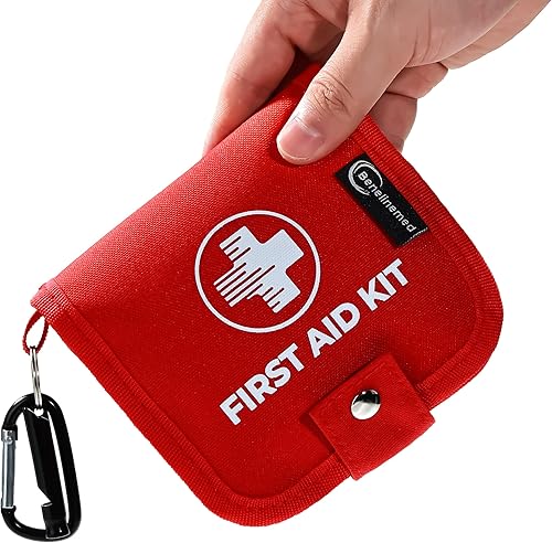 Mini botiquín de primeros auxilios Kit médico de emergencia pequeño de 137 piezas para el hogar, coche, viajes, camping y actividades al aire libre