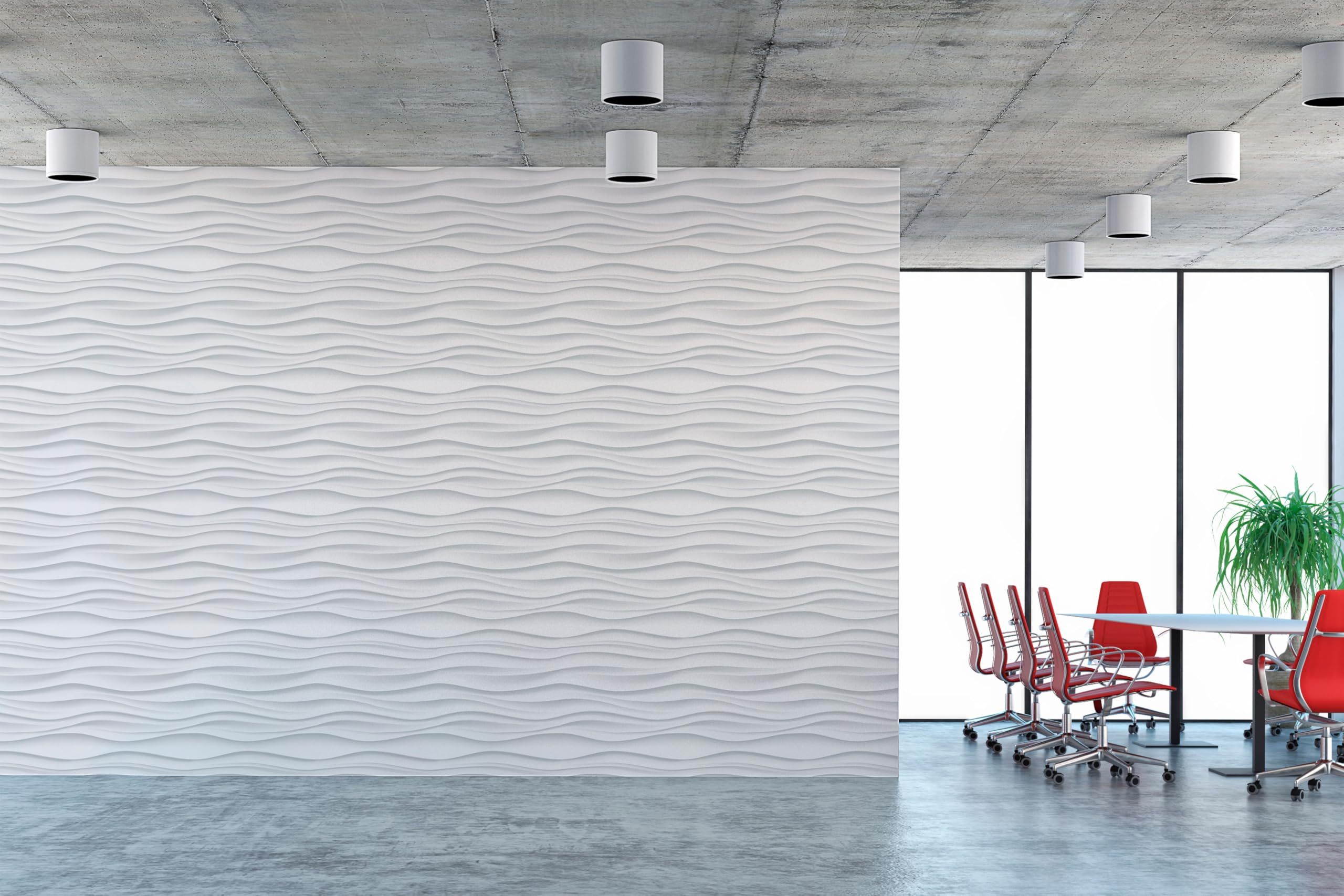GP TONER Carta da parati in tessuto non tessuto 3D onde bianche moderna decorazione parete soggiorno camera corridoio stile minimal effetto rilievo profondità design elegante 10m x 0.5m