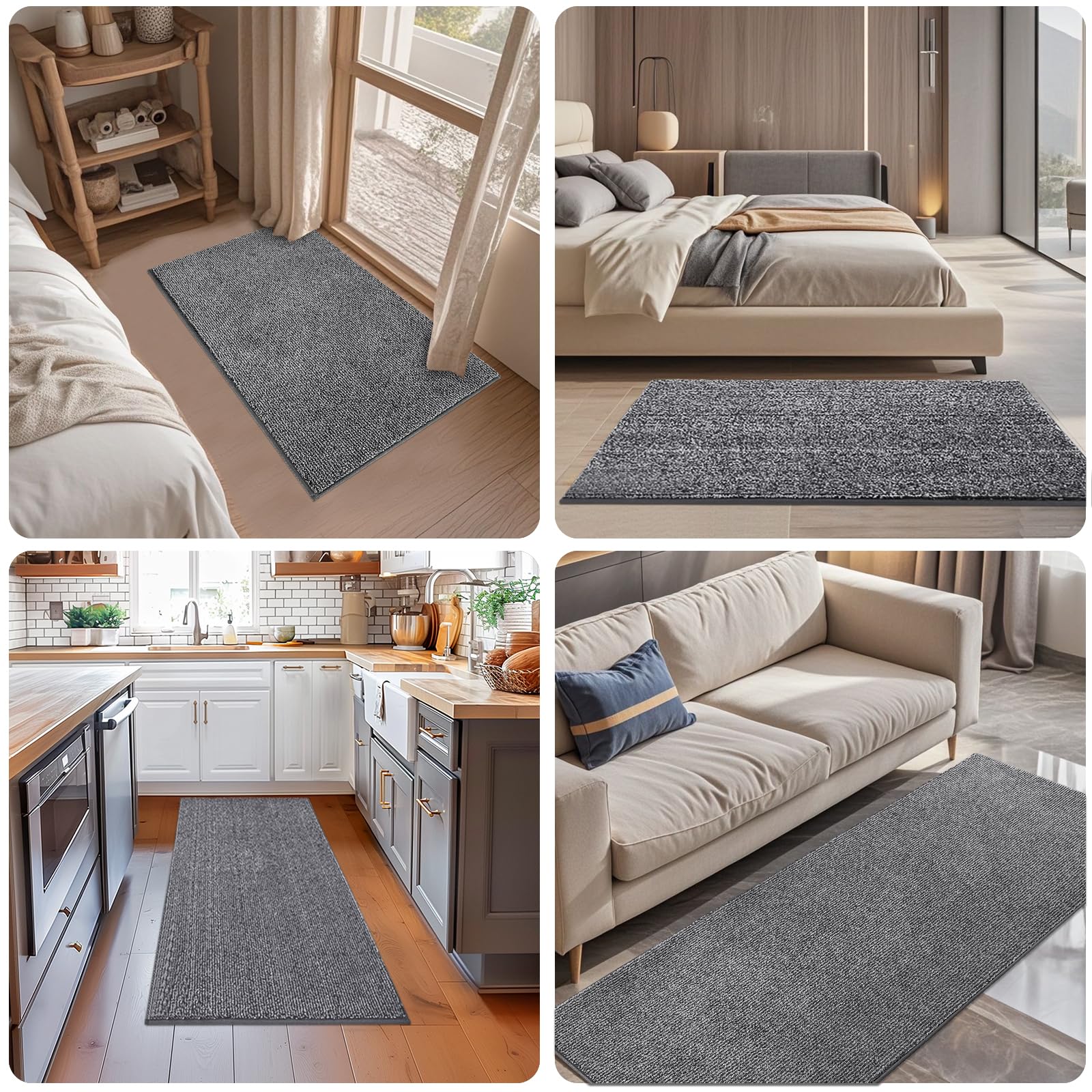 FCSDETAIL Dirt Trapper Indoor Door Mat 60 x 150 cm, Machine Washable Entrance Rug, Dog Doormat - Image 4