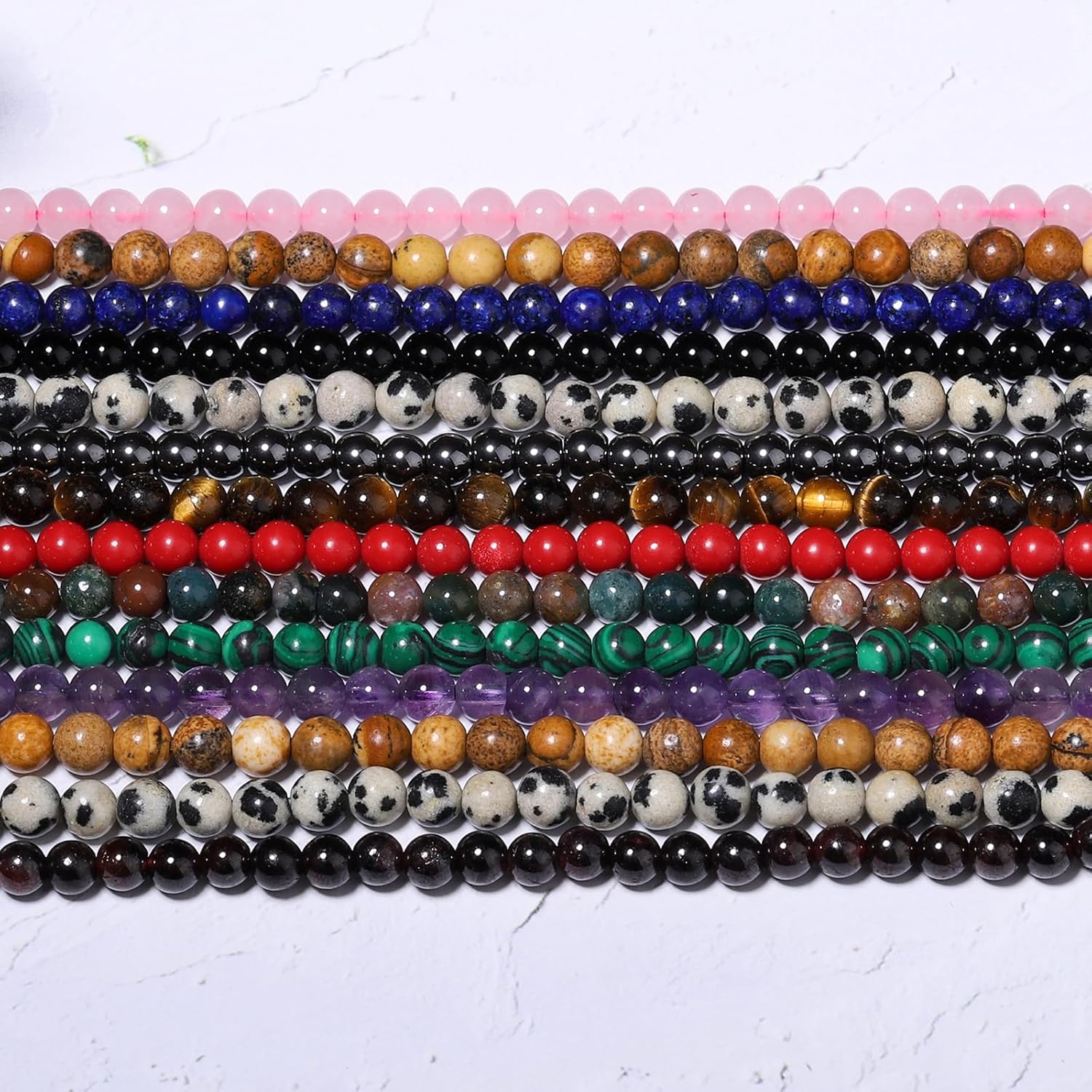 Songxi 180pcs 2mm Rose Quartz Natural Round Stone Beads for Jewelry Making, Smooth Loose Small Gemstone Beads for Bracelets Necklace, Chakra Stones with Energy Power - Image 4