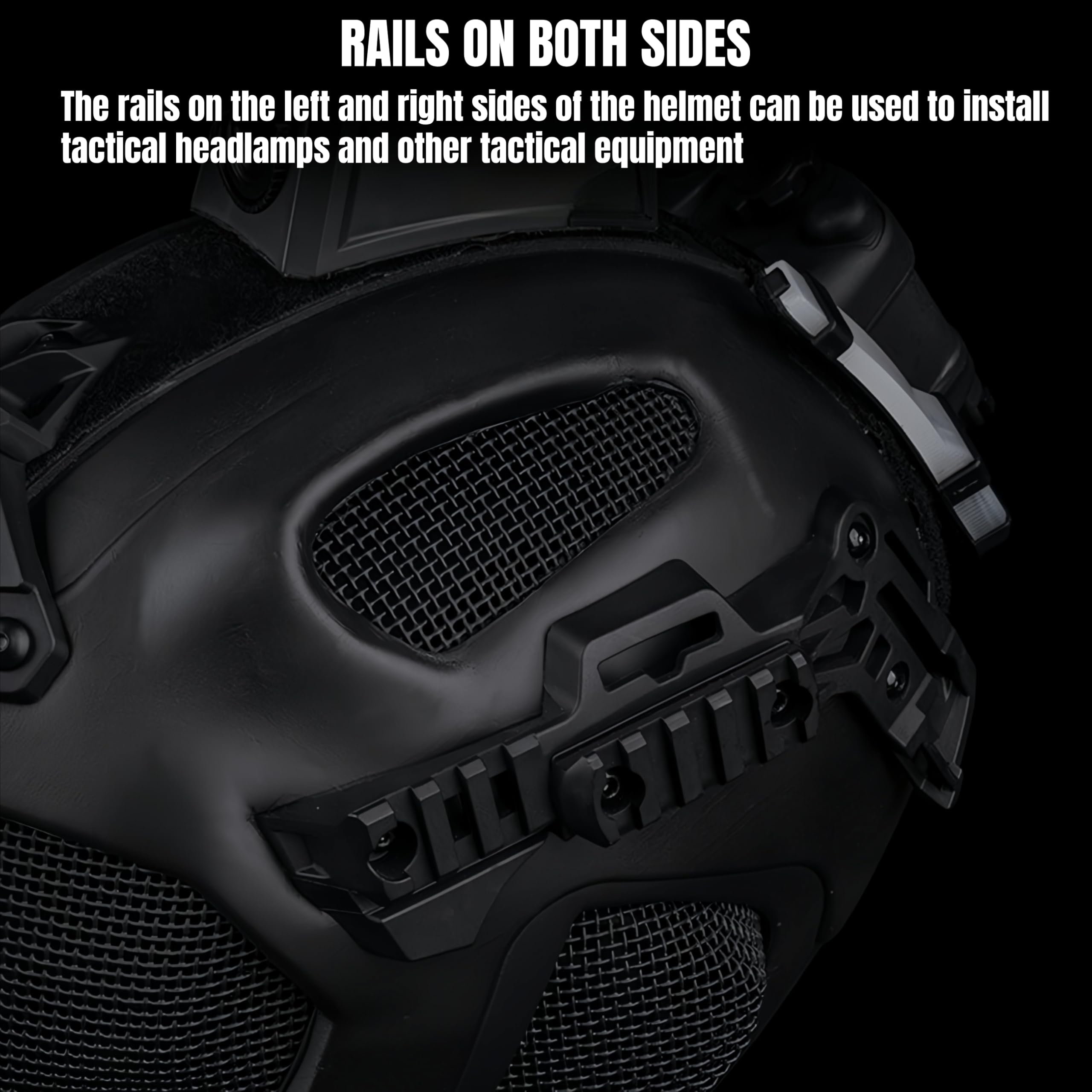 Casco táctico de protección Completa para Caza Militar, Airsoft, Paintball, CS, Malla de Acero, máscara Facial de Seguridad EVA, Ligero, Punk, Cosplay
