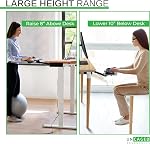 KT2 Ergonomic Sit Stand Under-Desk Computer Keyboard Tray for Standing Desks accessories holder large adjustable height range angle negative tilt slide swivels 360 black