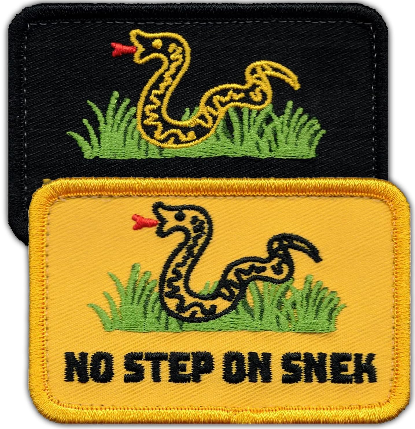 Laughing Lizards No Step On Snek Patch | Includes (2) Fun Morale Patches  with Velcro Tactical Patches for Backpacks, Hats, Bags and Gear :  Amazon.de: Everything Else