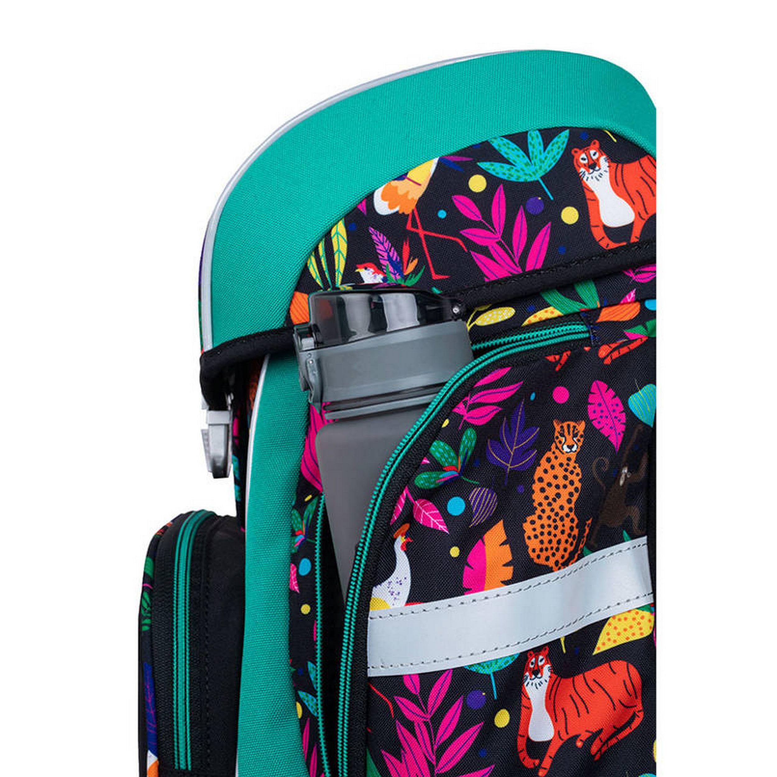 itenga Grundschul Ranzen Set - Schulranzen Set 3 teilig für Jungen und Mädchen mit Mäppchen Etui und Turnbeutel (Motiv Faultier - WILDKID)