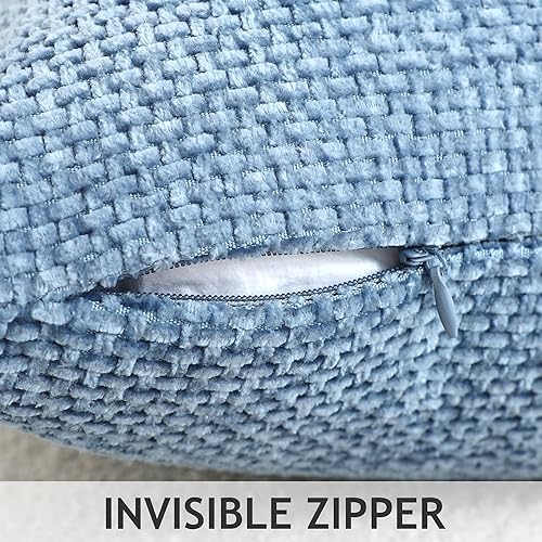 Miniatura 3 de Stellhome Juego de 4 fundas de cojín decorativas neutrales de felpilla suave tejida con textura de lujo, fundas de cojín para sala de estar, sofá,