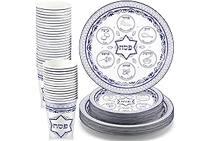 Tessco 120 Pcs Disposable Passover Seder Set - 40 Guests