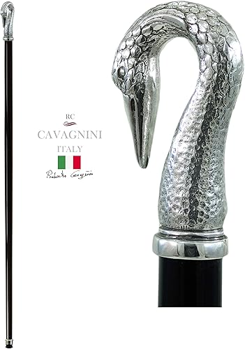 Miniatura 5 de CAVAGNINI Italia  Bastón de caminar personalizado  Nombre grabado de longitud de color  Metal de madera, artesanos italianos, mango de cabeza de