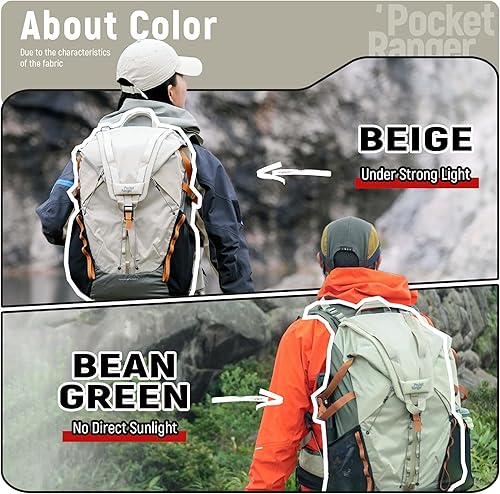 Miniatura 9 de VSGO Pocket Ranger - Mochila expandible para fotografía y exteriores, 25L-33L, bolsa ligera para cámara para senderismo, montañismo, viajes