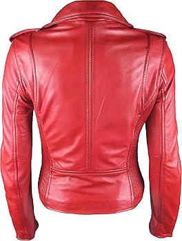 UNICORN Womens Fashion Biker Style Real Leather Jacket