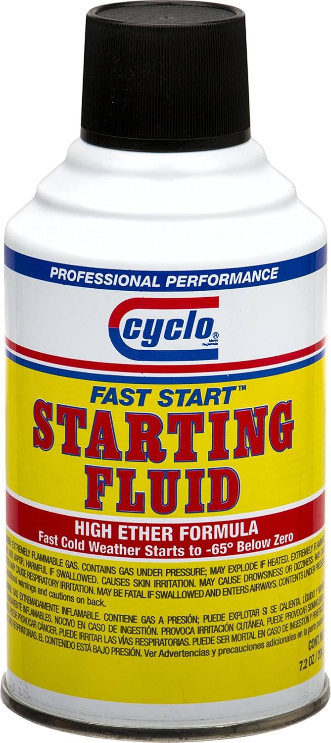 Cyclo Fast Start Starting Fluid, High Ether Formula, 7.2 fl oz, Case of 12 Amazon.ca Automotive