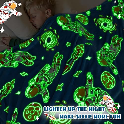 Miniatura 8 de Manta de unicornio que brilla en la oscuridad para niñas, manta de vellón de unicornio arcoíris, regalo de unicornio, manta suave y cálida para niños