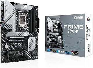 ASUS Prime Z690-P LGA 1700 (Intel 12th Gen) ATX Motherboard (PCIe 5.0, DDR5,14+1 Power Stages,3X M.2,2.5Gb LAN,V-M.2 e-Key,Front Panel USB 3.2 Gen 1 USB Type-C,Thunderbolt 4 Support,Arua Sync)
