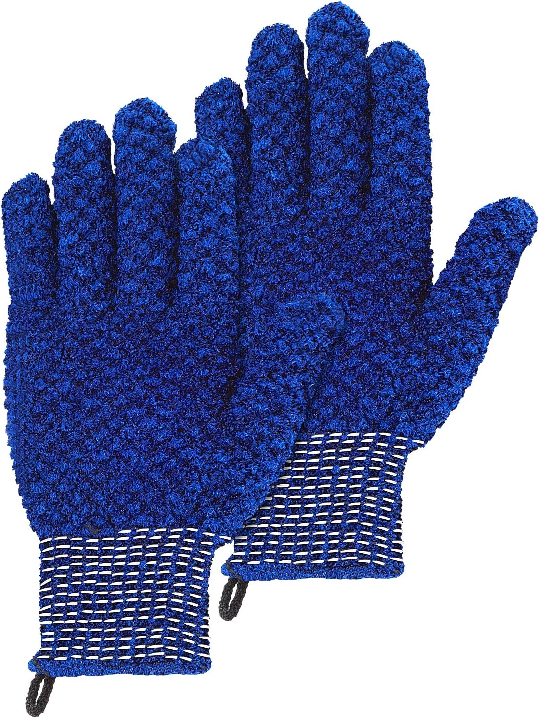Sibba Bath Exfoliating Gloves, Body Scrub Shower Scrubber with Hooks