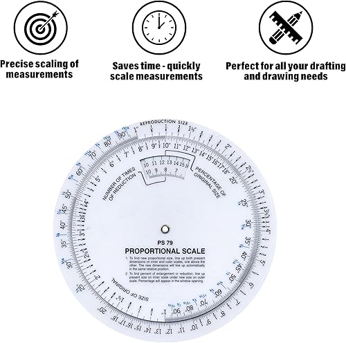 Miniatura 2 de Westcott Escala de medición proporcional de 6", blanca, PS-79