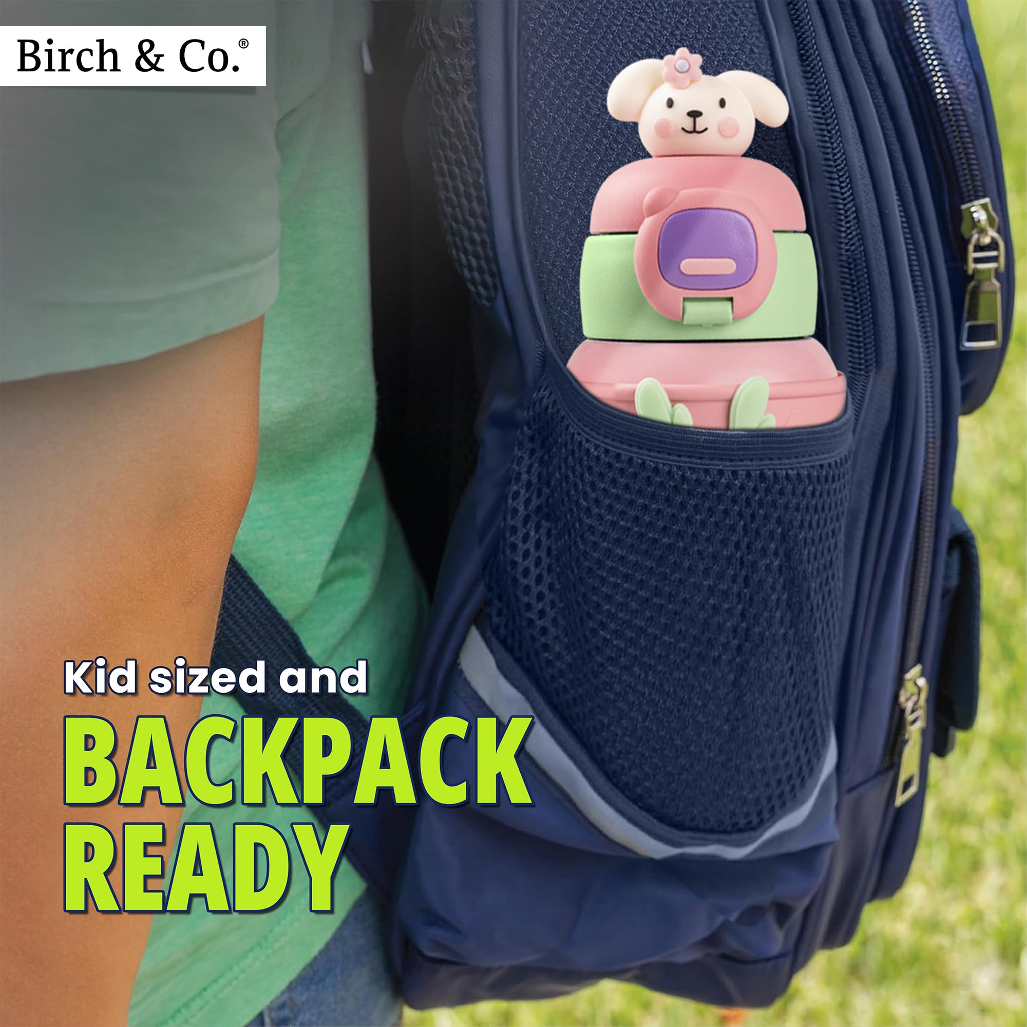 Kids Water Bottle - Water Bottle for School - Sipper Water Bottle for Kids - Waterbottle for Girls and Boys, Stainless Steel 316, Spill-Proof, BPA-Free, Perfect for School and Play, Pink - Image 3 thumbnail