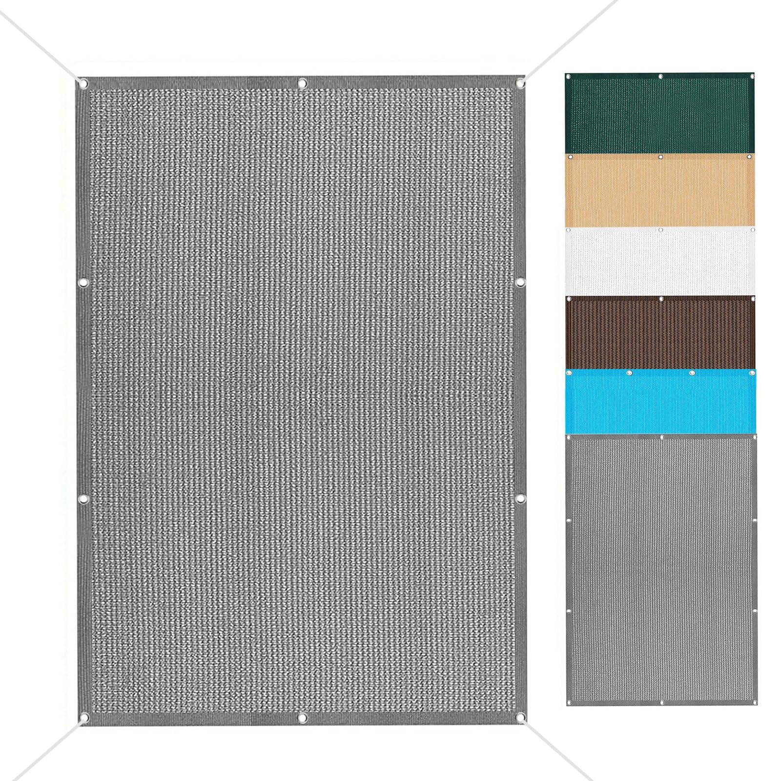 Voile d'ombrage 2.8x6.5m respirante gris clair pour votre terrasse