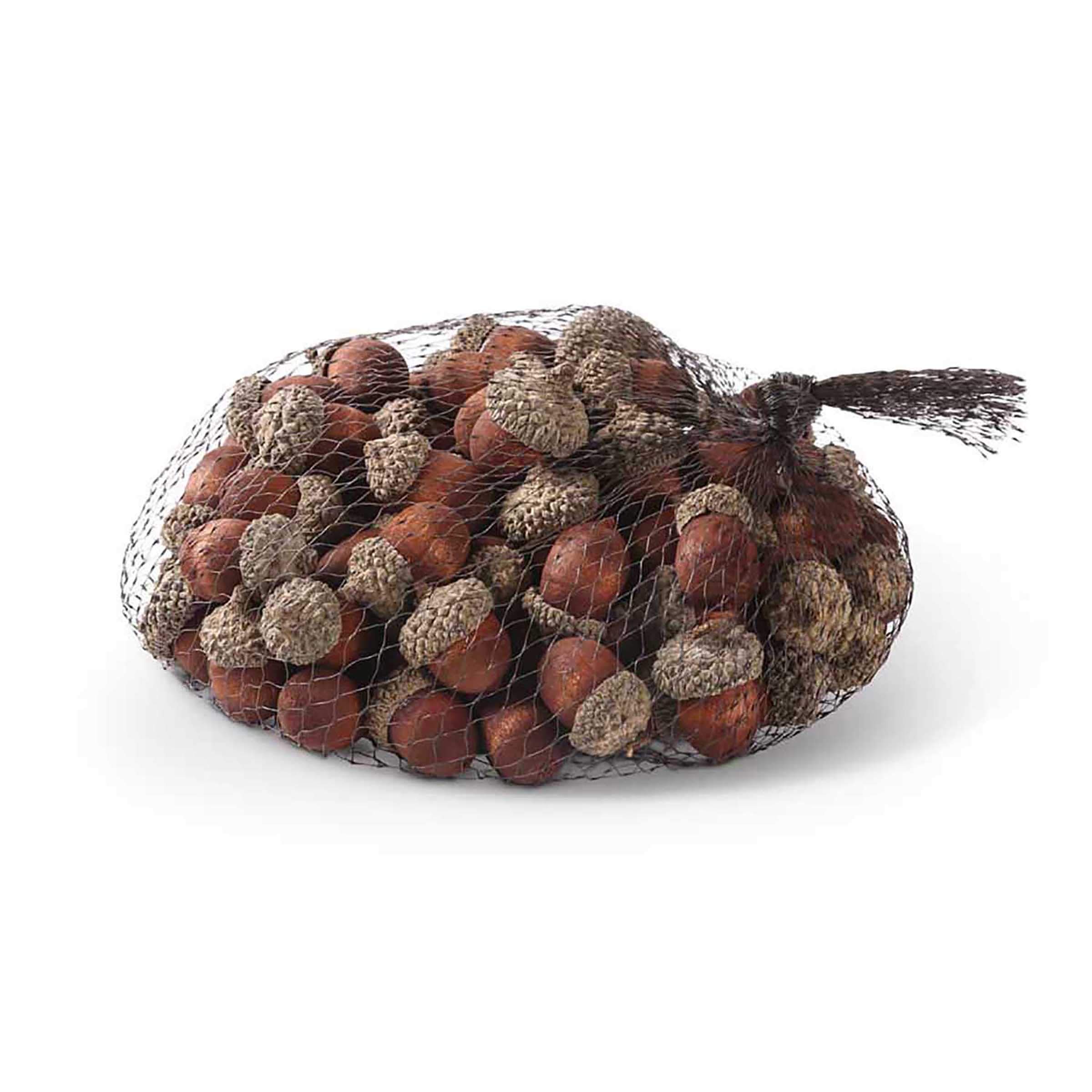 K&K Interiors 40033-BR Bag Of 75 Brown Wood Acorns