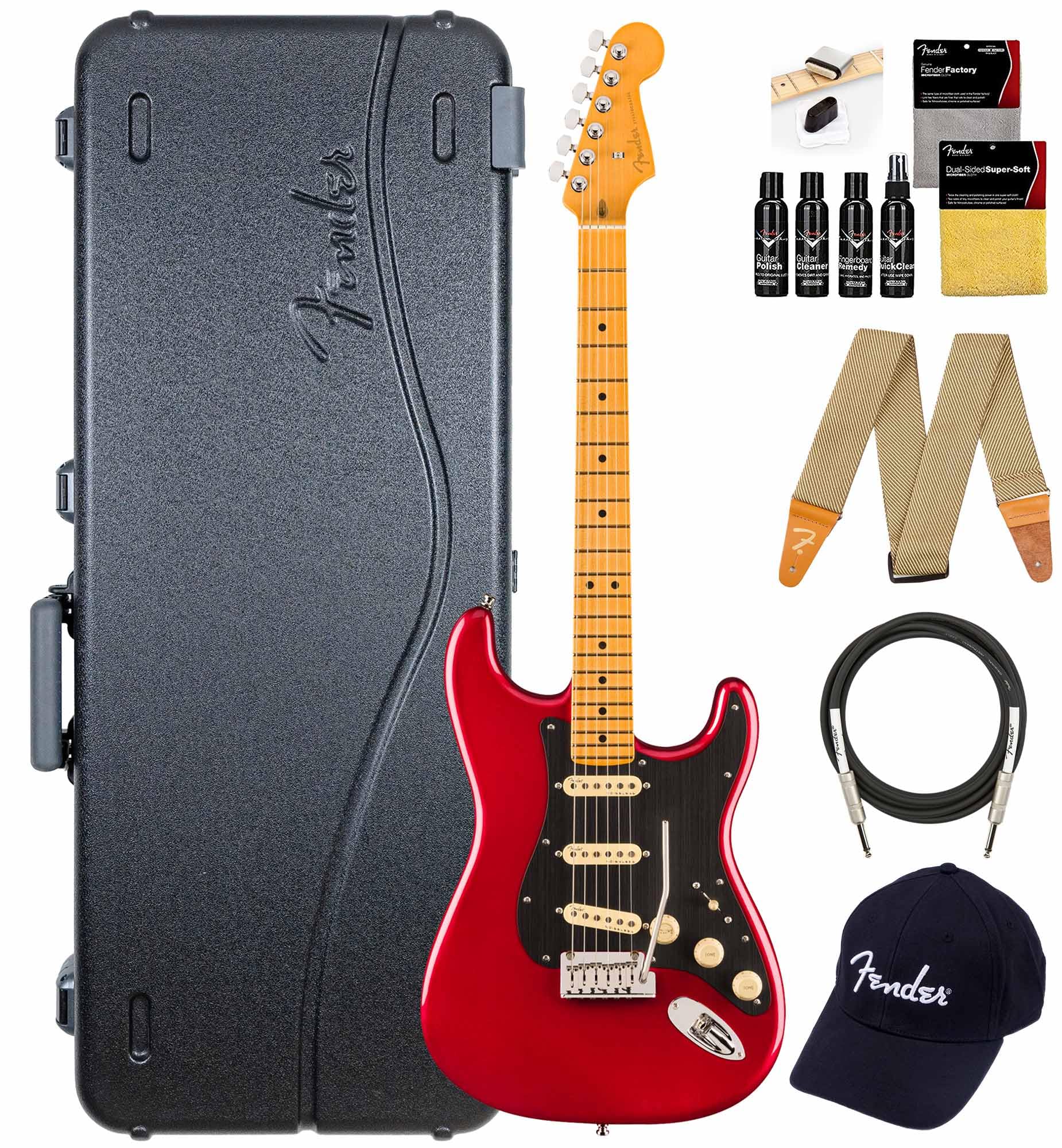 Amazon.com: Fender American Ultra II Stratocaster - Sinister Red