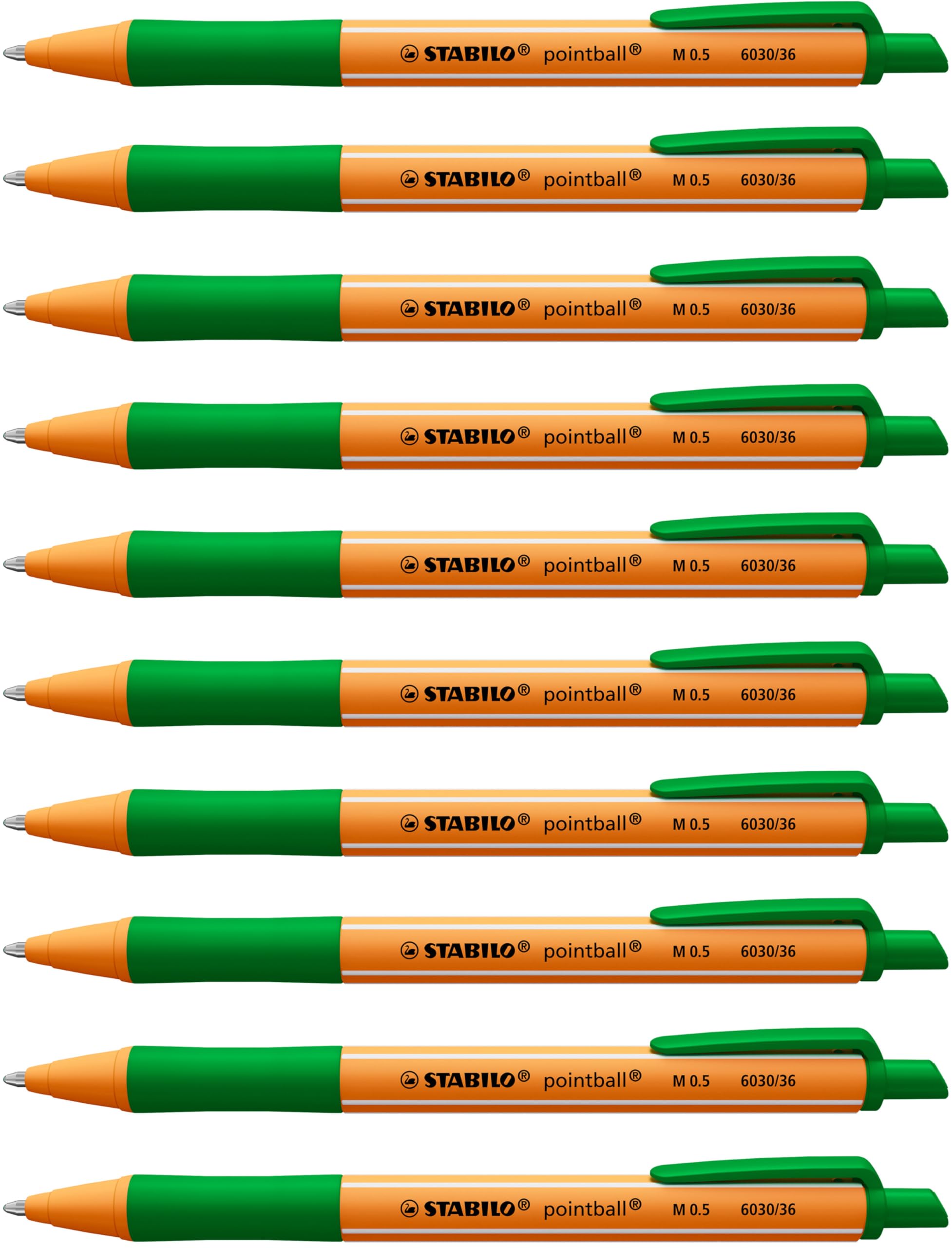 Ballpoint Pen pointball - Pack of 10 - Green