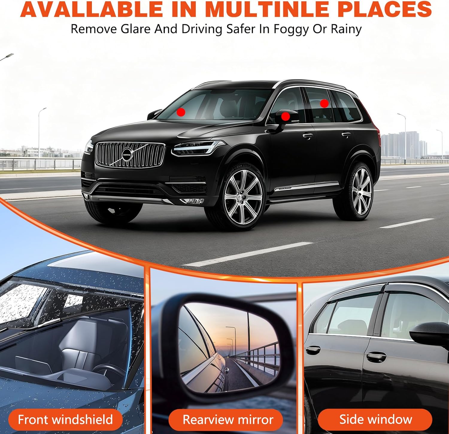 Glass Oil Film Remover for Car, Oil Film Remover for Car Windshields and Windows,Removes oil film & Smudges, Improve Windshield Clarity for Safe Driving(2pcs) - Image 4