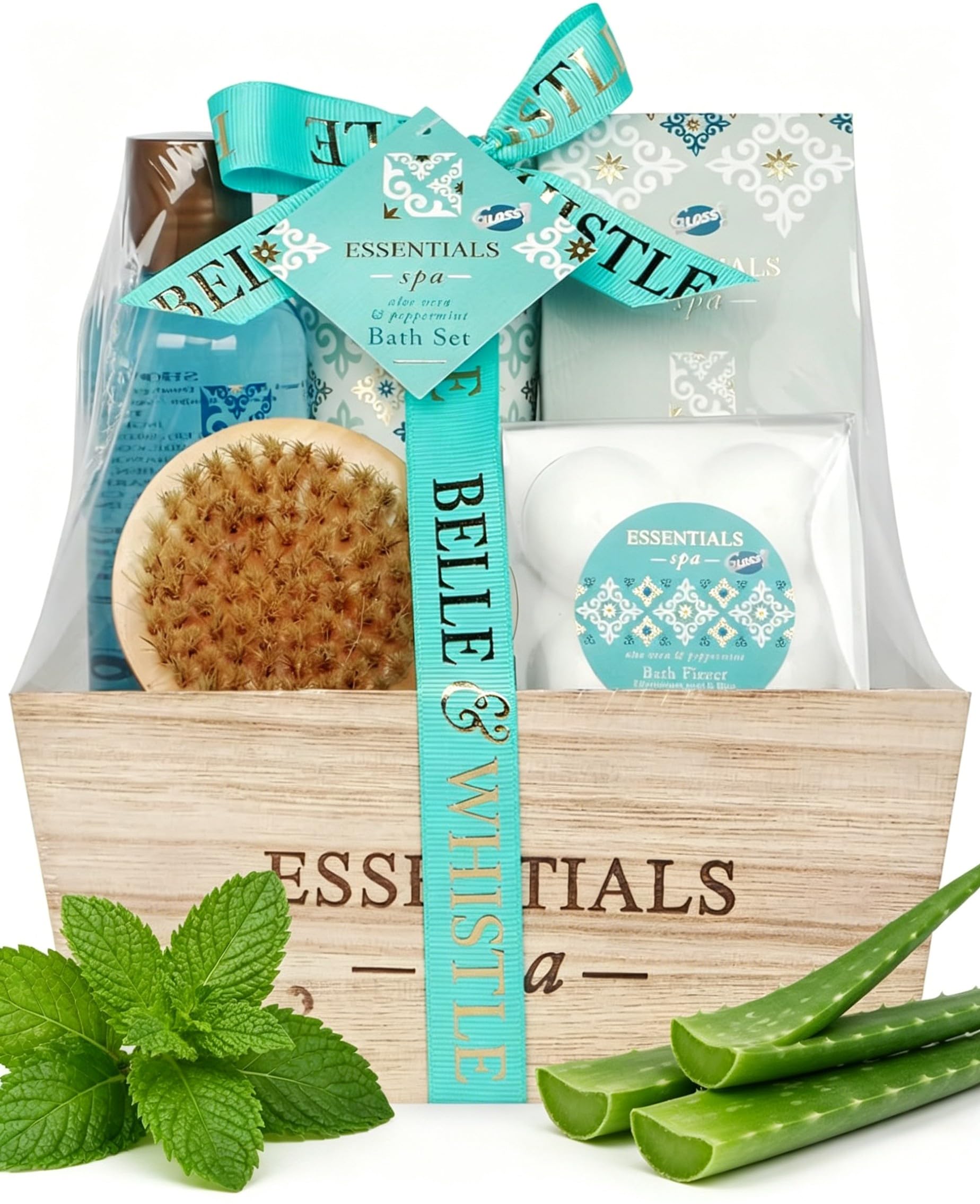 GLOSS ! Set de baño ESSENTIEL SPA – Set de belleza – Productos de baño y bienestar – Set de regalo original para mujer, cumpleaños, Navidad, profesora, San Valentín, Día de la Madre - COFFRET