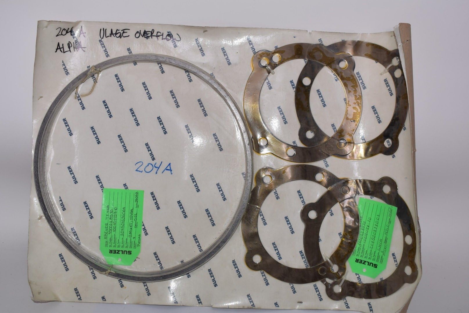 Sulzer Pump Seal Gasket, 204500879003 204501626064 Shim Spiral