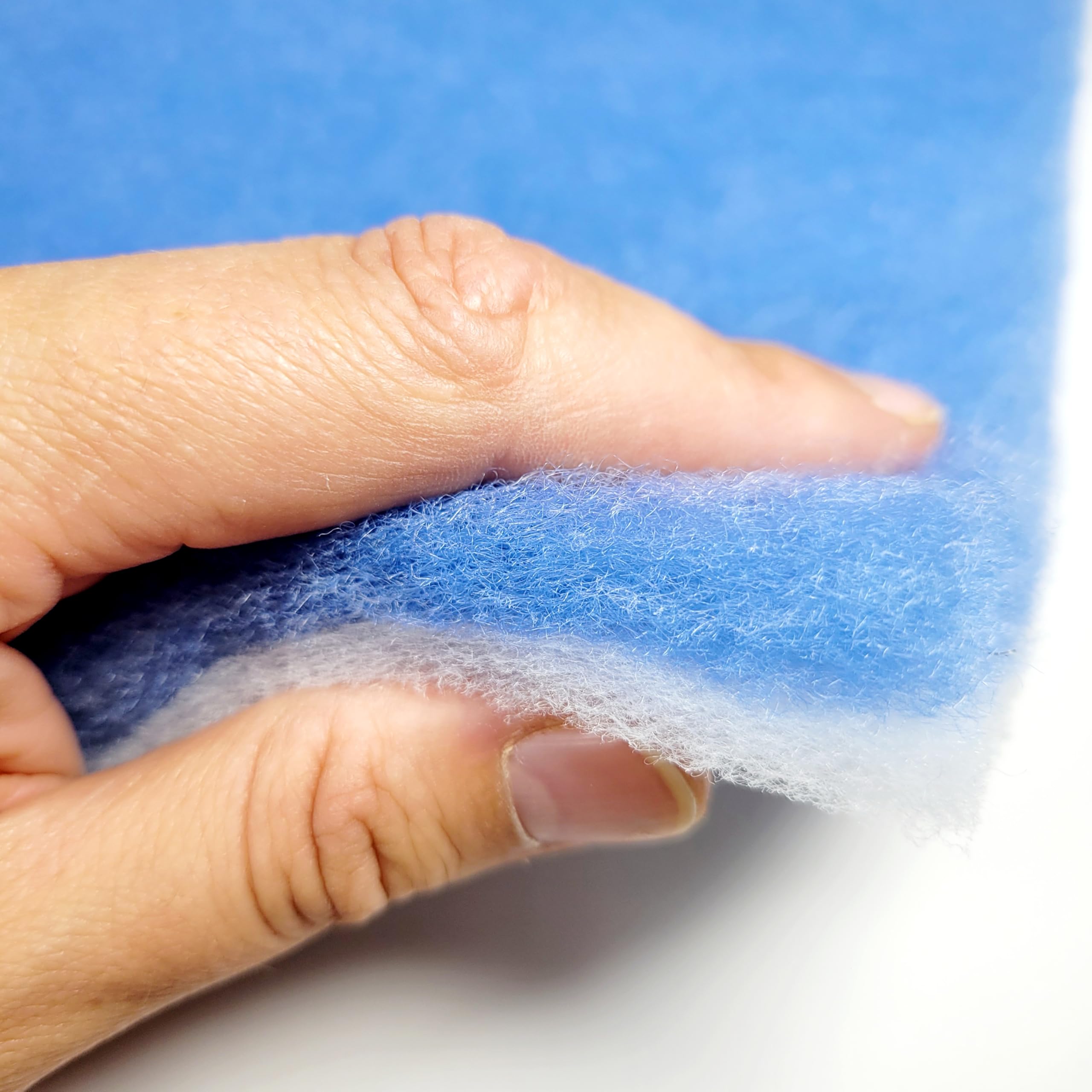 Filtermatte G4 blau/weiß für Lüfter und Hausgeräte 1 x 2 m Filterklasse G4 zum Zuschneiden Luftfiltermatte G4 Filtermaterial Coarse zum selber schneiden Luftfiltermaterial Luftfilter Vlies