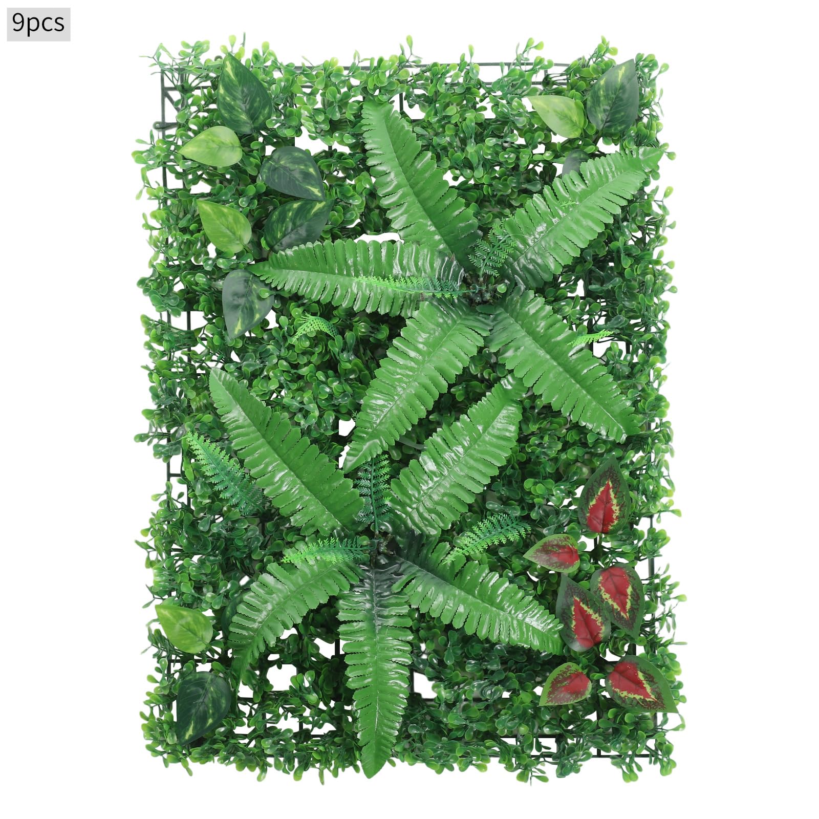9 unidades de plantas artísticas para césped, decoración de pared, pared de