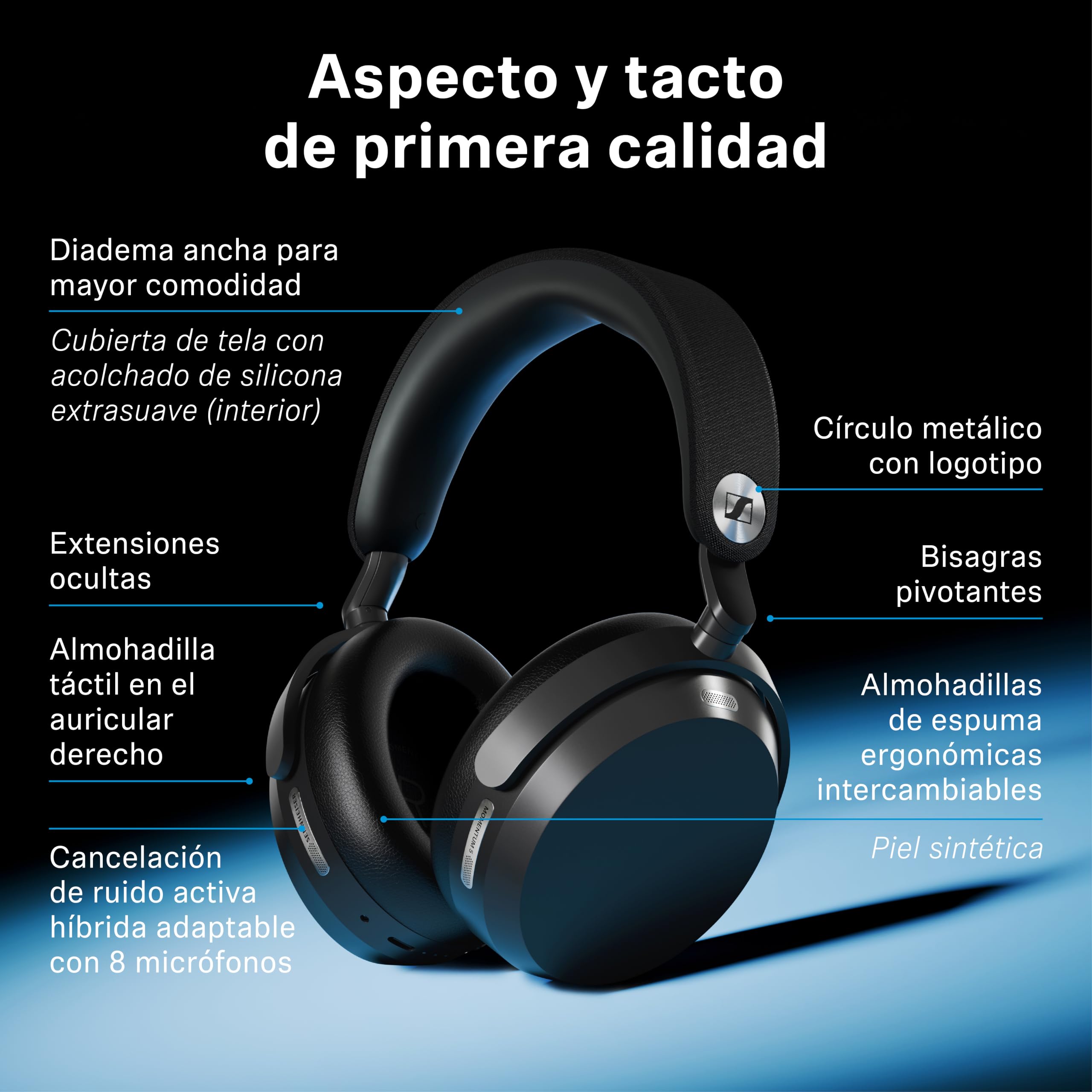 Sennheiser Momentum 5 Auriculares Inalámbricos con cancelación de Ruido