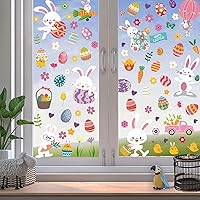 Vista 6 de Decoraciones Adhesivas de Ventana de Pascua para Ventanas de Vidrio Pegatinas Calcomanías