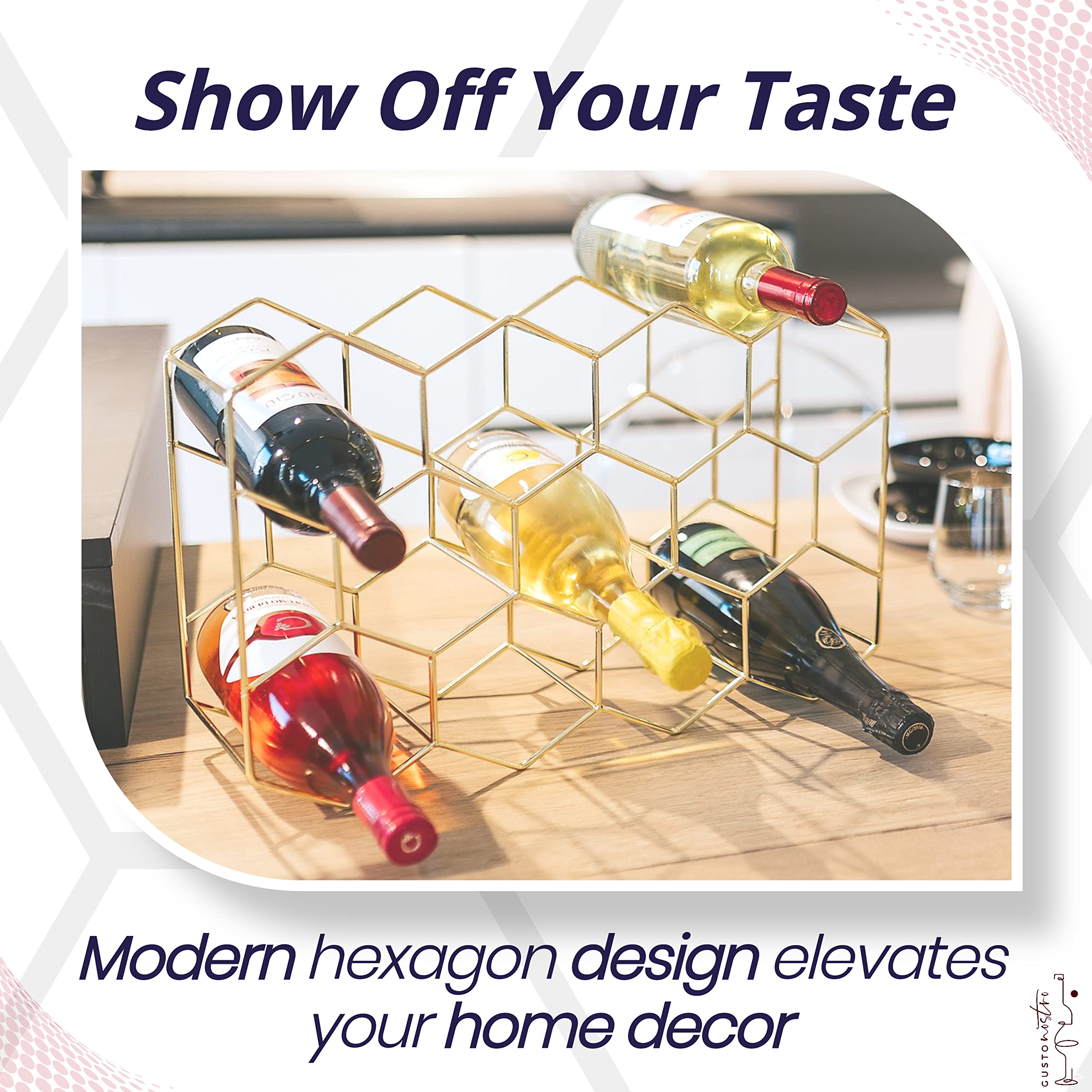 Snapklik.com : Gusto Nostro Countertop Wine Rack - 14 Bottle ...