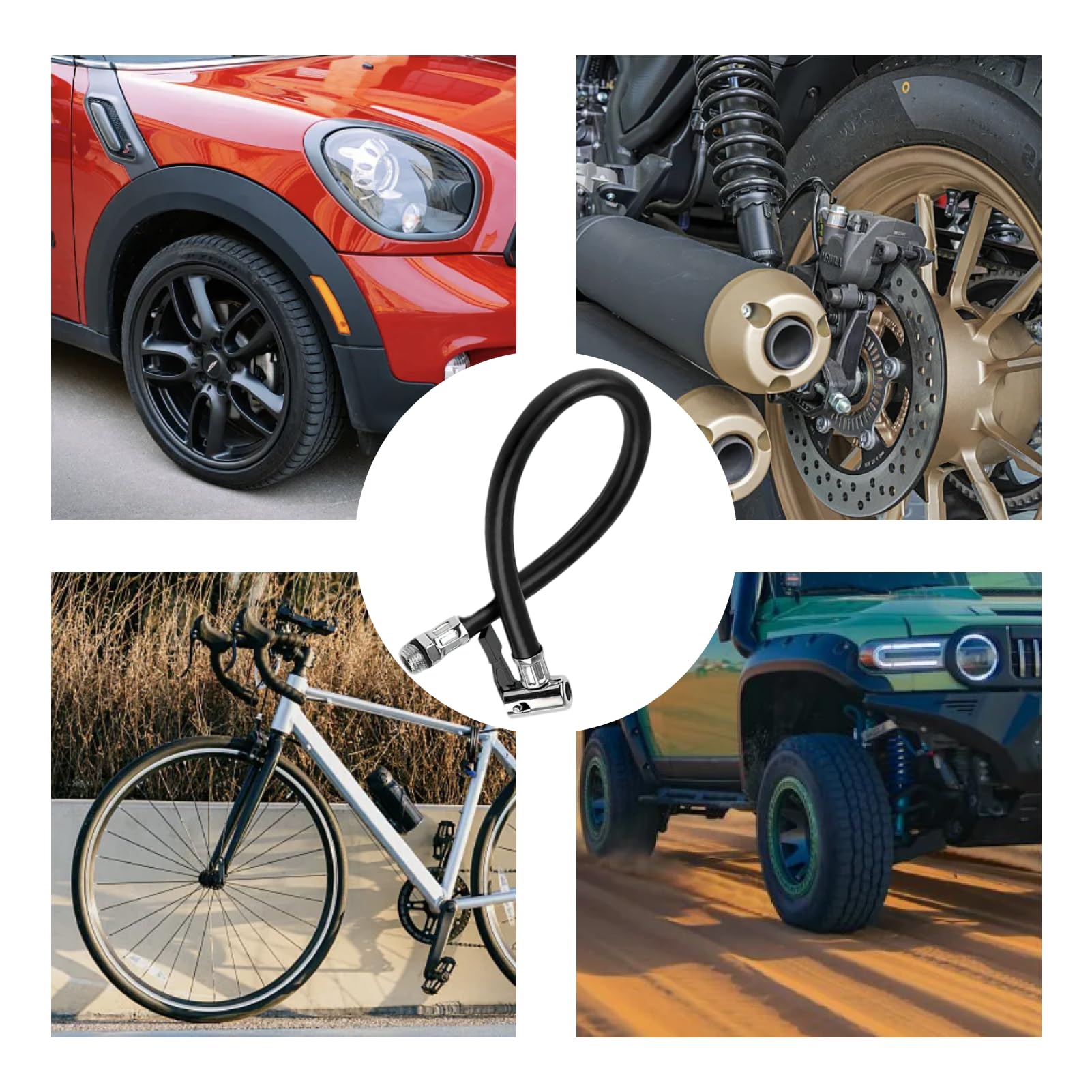 Leruiyezs Tuyau Gonflage Pneu Universel Embout Gonflage Pneu Voiture