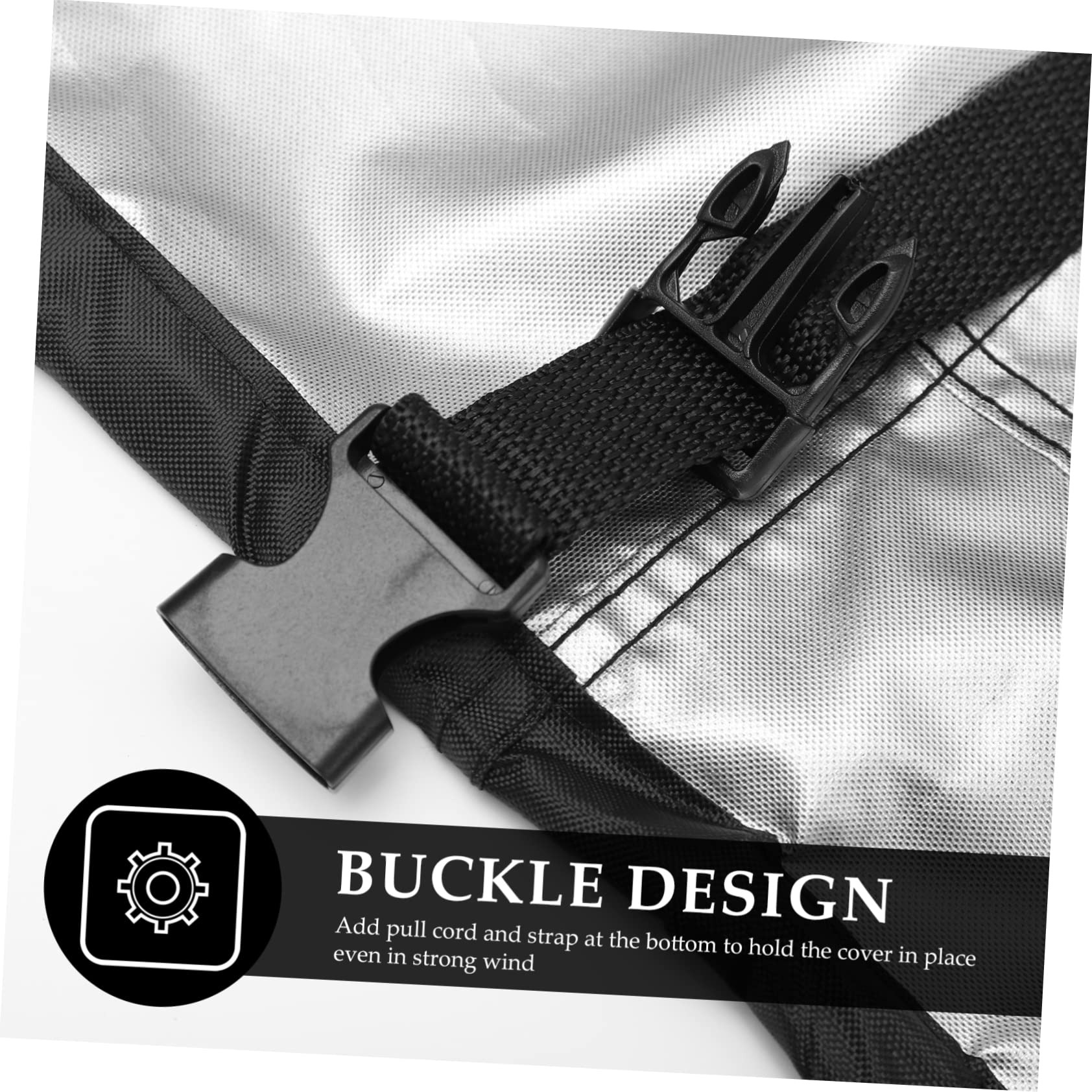 Copertura per Barbecue Oxford 420d Nero Resistente e Compatta Anti-invecchiamento per Esterni Copri Grill per Barbecue Tondo