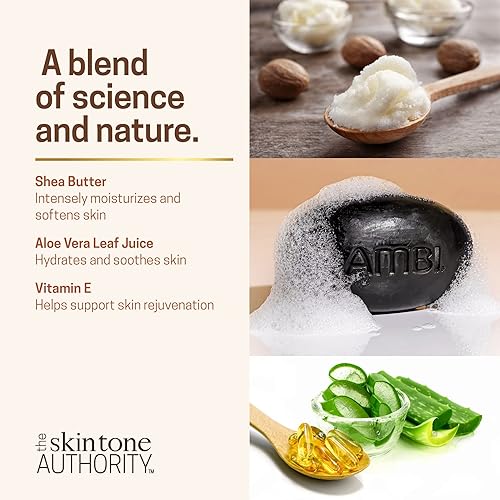 Miniatura 5 de Ambi Jabón negro para el cuidado de la piel con manteca de karité, 3.5 onzas (paquete de 2)