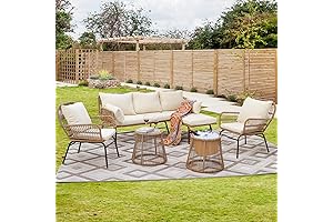 NICESOUL 6-Piece Boho Outdoor Patio Furniture Lounge Conversation Set