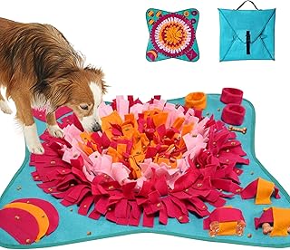 GingerUPer Tapis de Chien Snuffle Mat,Snuffle Mat pour Chiens,Tapis de Fouille Chien,Tapis éducateurs pour Chiens Tapis de Fouille Alimentation Lente Jouet Tapis Reniflant de Chien Couverture Pliable