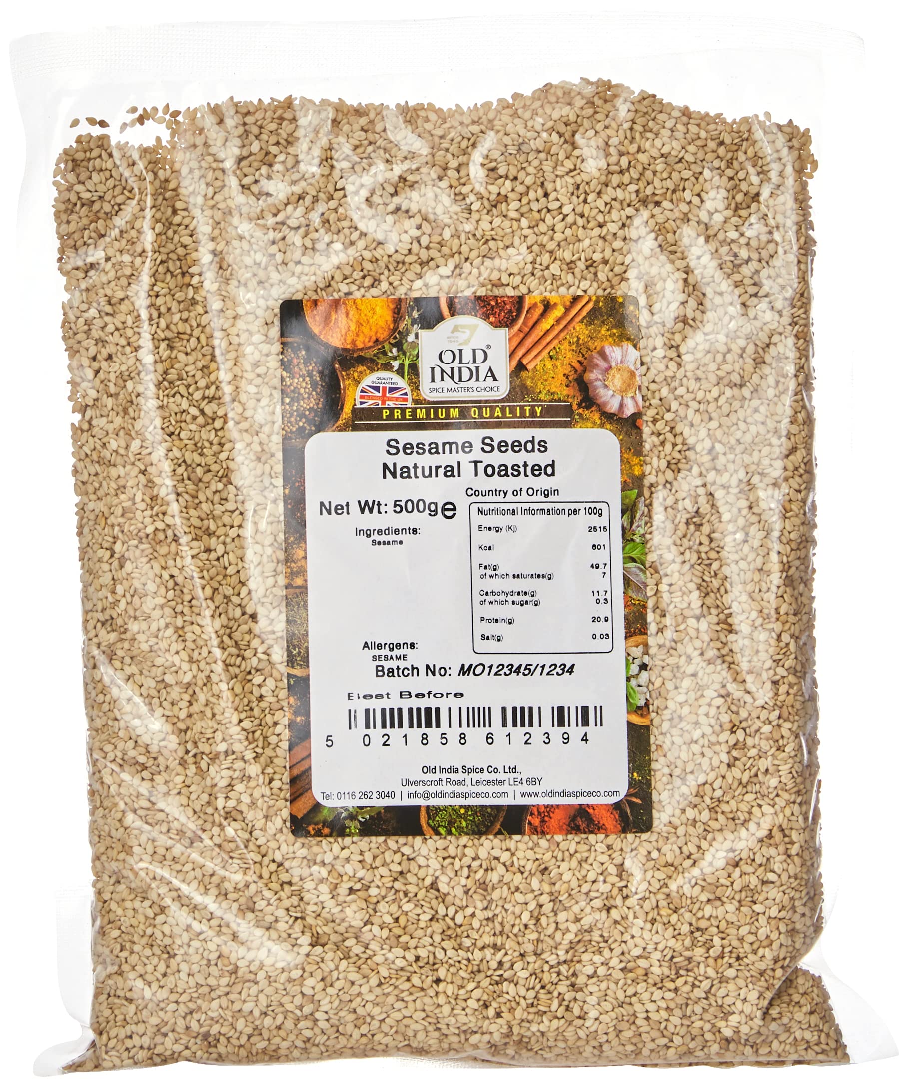 Old India Sesame Seeds Natural Toasted 500g