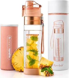 MAMI WATA Fruit Infuser Water Bottle 24oz Tritan Plastic Infused Water Cup